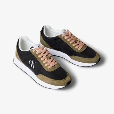  Calvin Klein Retro Runner Lace Up  Kadın Siyah Sneaker