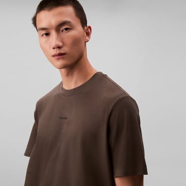  Calvin Klein Stretch Cotton Pique Nano Erkek Gri T-Shirt
