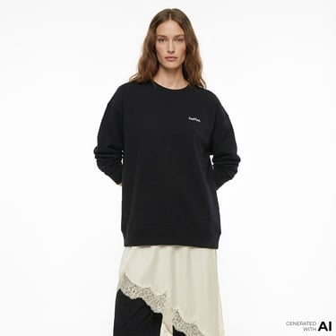  FashFed Unisex Siyah Sweatshirt