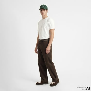  FashFed F İkonlu Unisex Krem Rengi T-Shirt