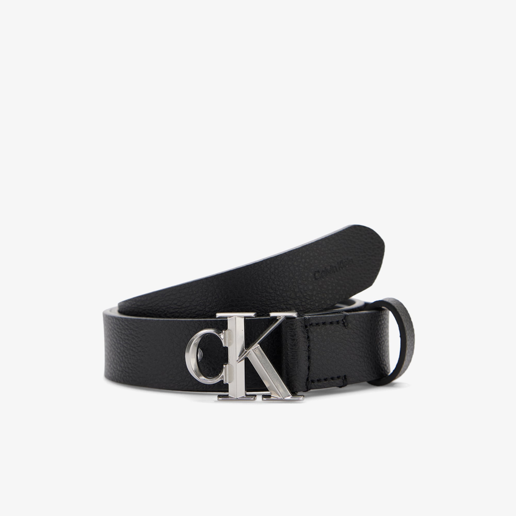  Calvin Klein Facet Buckle Pebble 25mm Kadın Siyah Kemer
