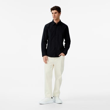  Calvin Klein Solid Stretch Classic Erkek Siyah Gömlek