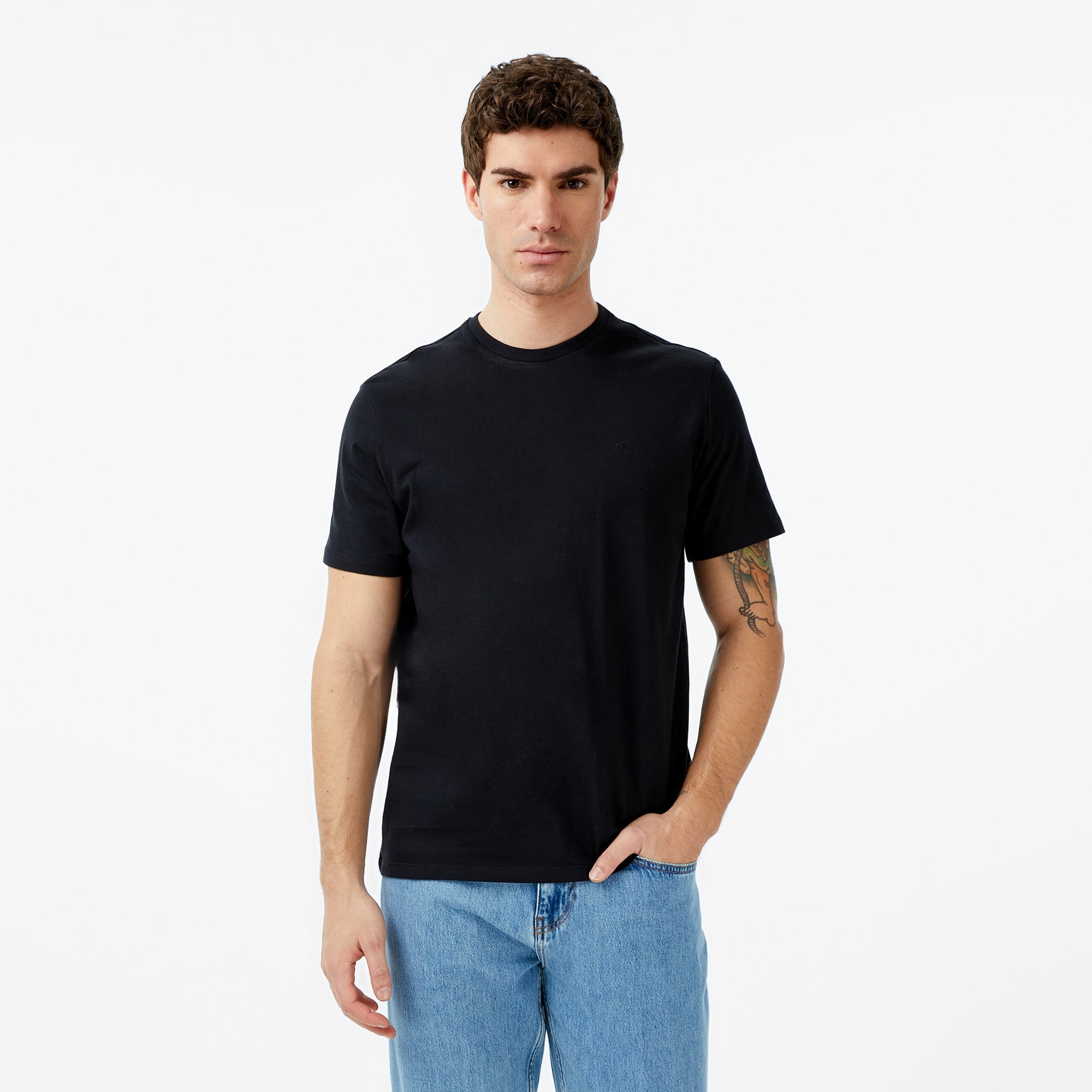 Calvin Klein Classic Monogram 2'li Erkek Renkli T-Shirt
