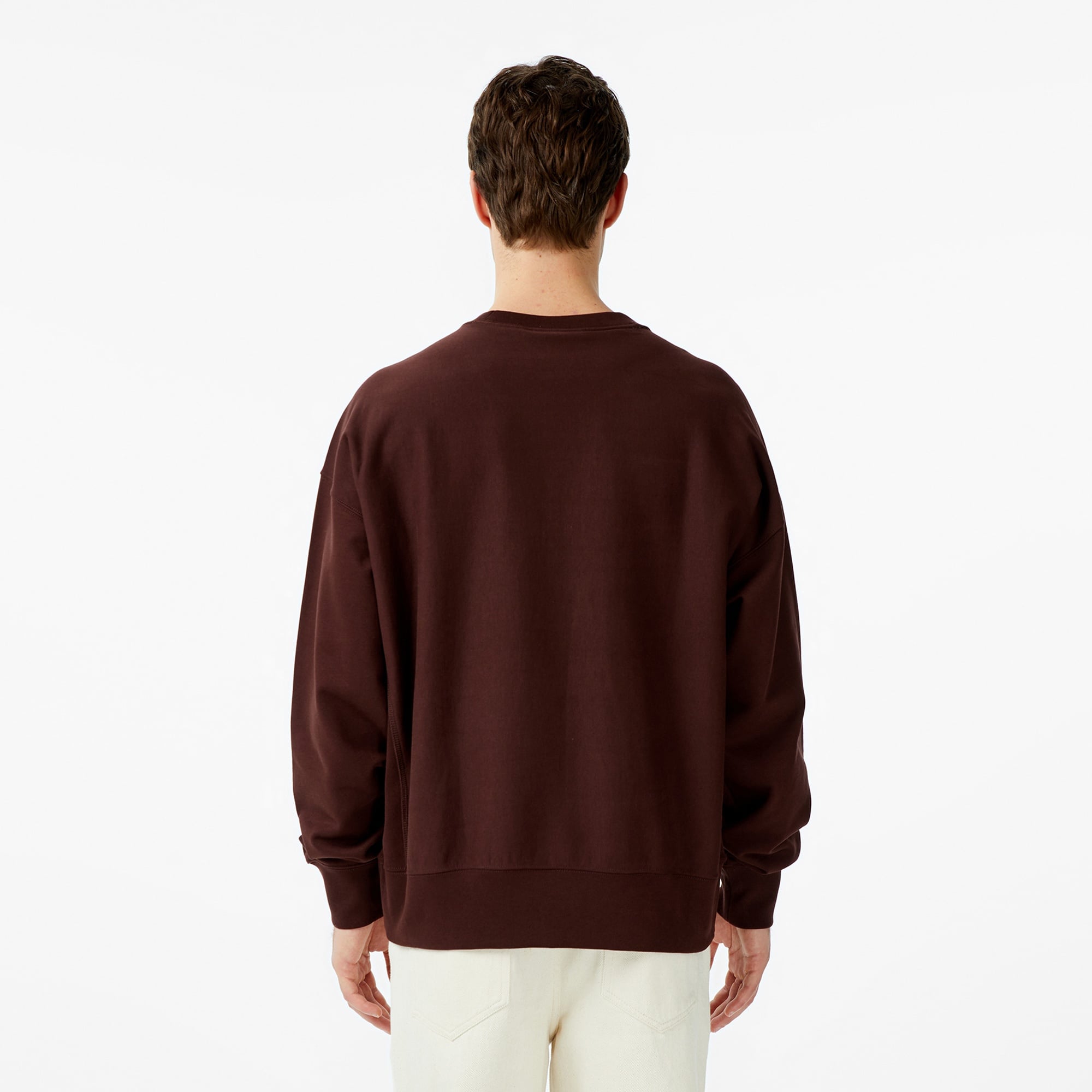 Calvin Klein Premium Terry Monologo Erkek Kahverengi Sweatshirt