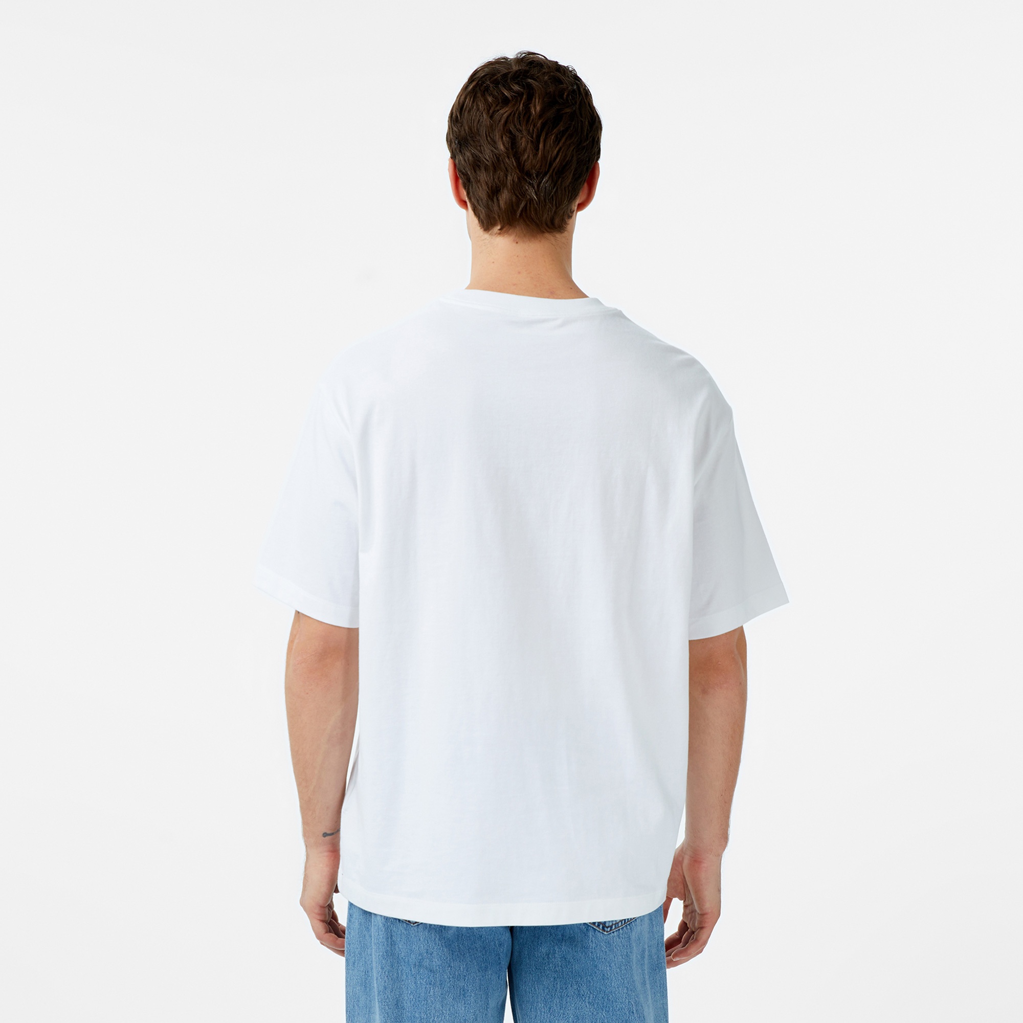 Calvin Klein Relaxed Fit Graphic  Erkek Beyaz T-Shirt