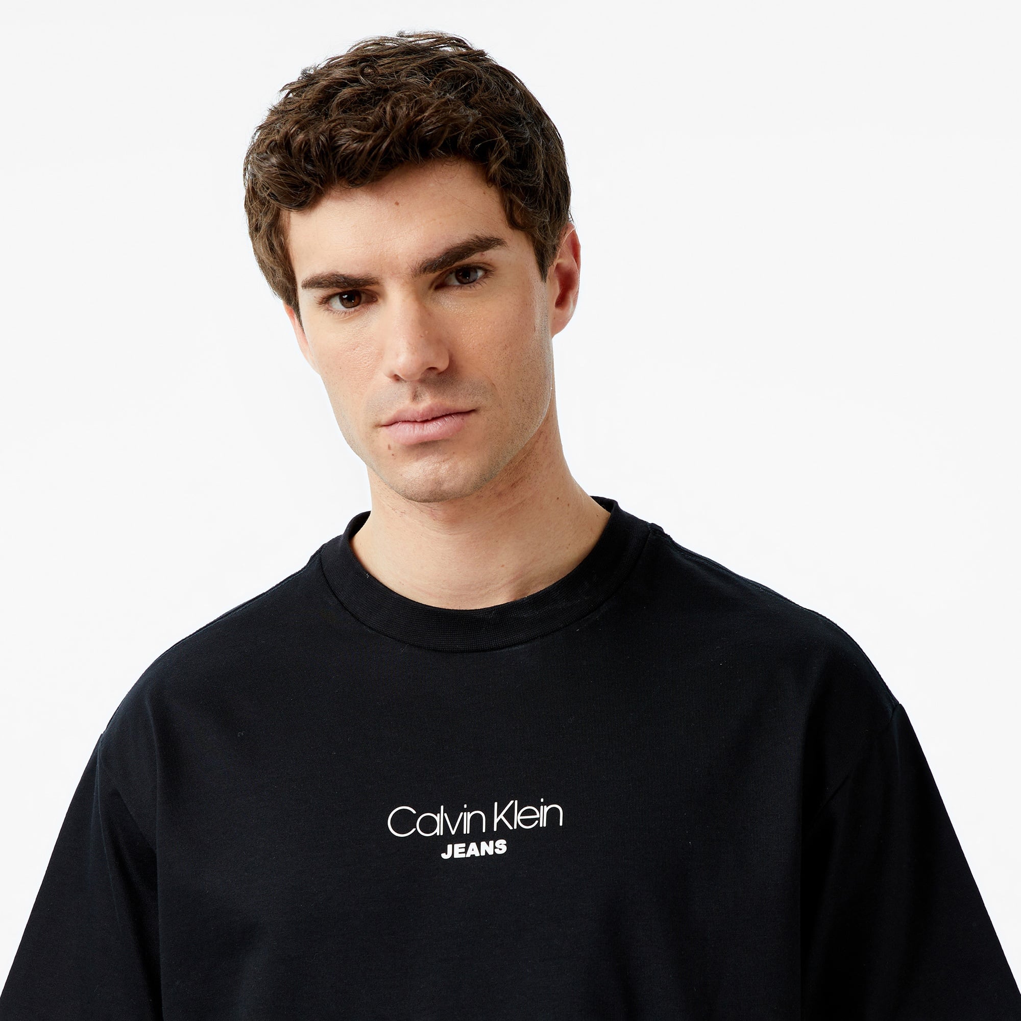 Calvin Klein Relaxed Fit Graphic  Erkek Siyah T-Shirt