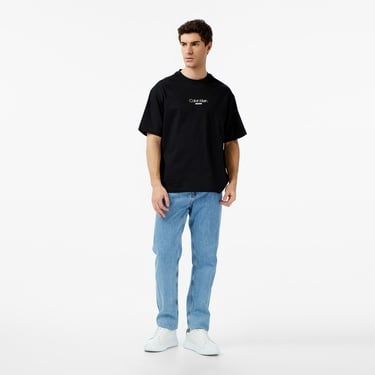  Calvin Klein Relaxed Fit Graphic  Erkek Siyah T-Shirt