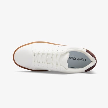  Calvin Klein Classic Cupsole Laceup Erkek Beyaz Sneaker