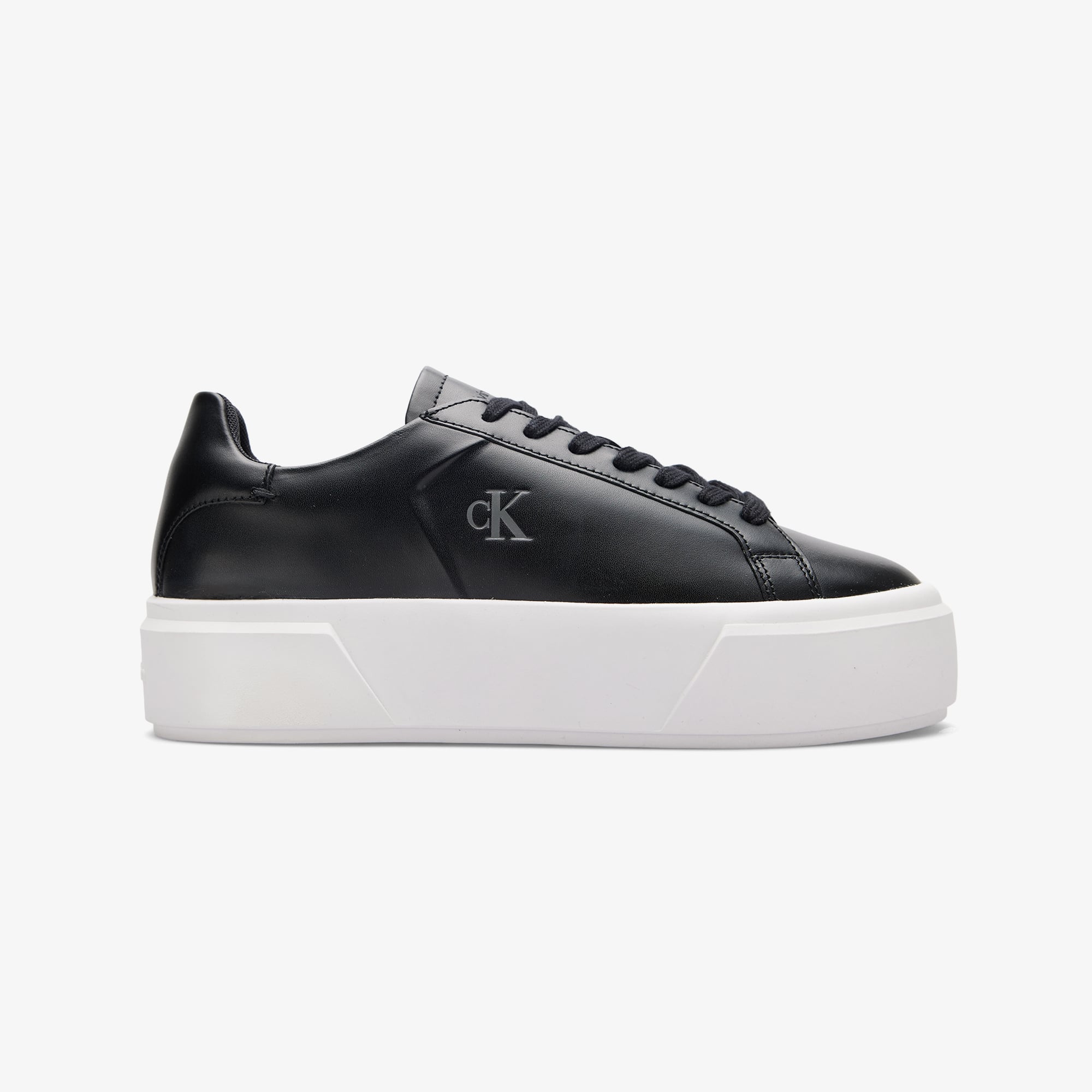  Calvin Klein Flatform Lace Up Kadın Siyah Sneaker