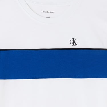  Calvin Klein Panel Colorblock Çocuk Beyaz T-Shirt
