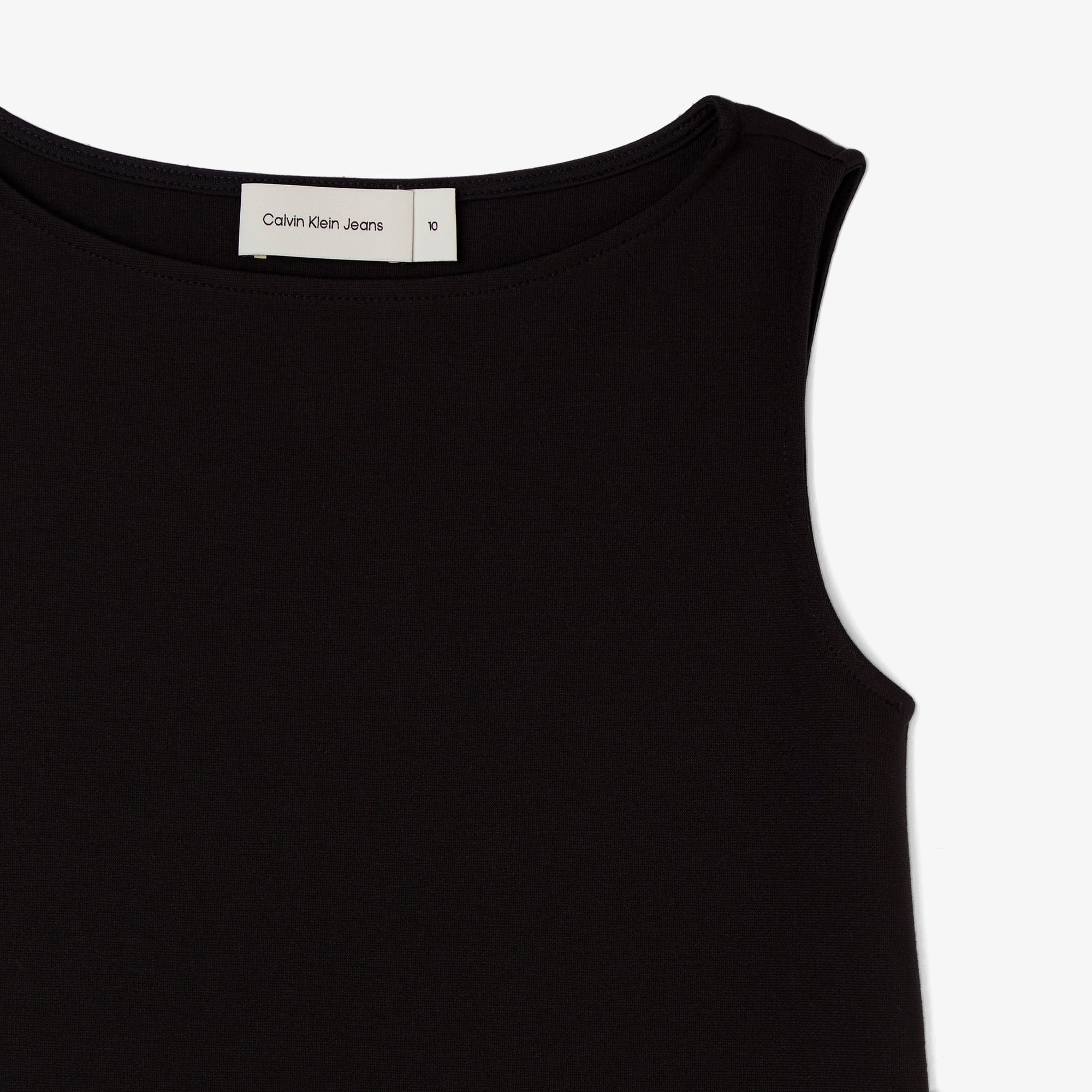 Calvin Klein Logo Tape Punto Çocuk Siyah Elbise