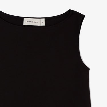  Calvin Klein Logo Tape Punto Çocuk Siyah Elbise