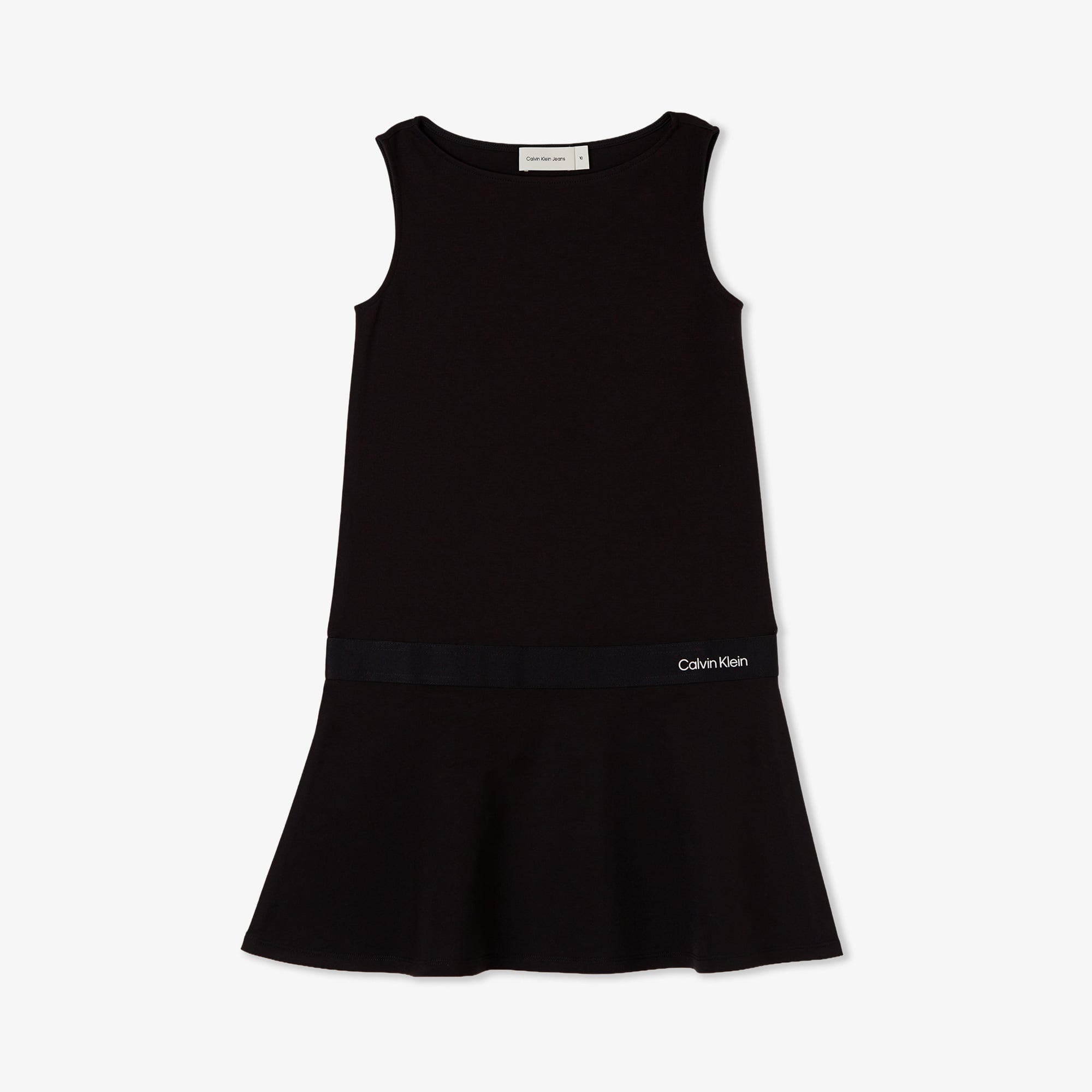 Calvin Klein Logo Tape Punto Çocuk Siyah Elbise