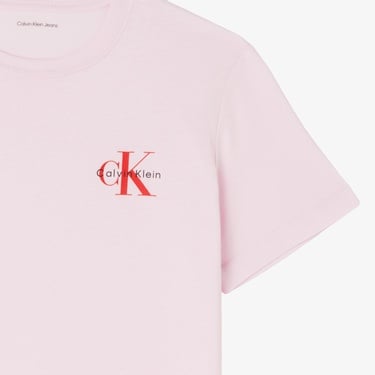  Calvin Klein Chest Monologo Çocuk Pembe T-Shirt
