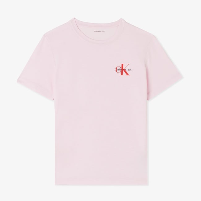  Calvin Klein Chest Monologo Çocuk Pembe T-Shirt