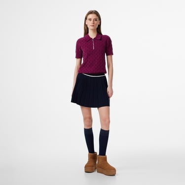  Calvin Klein Textured Kadın Mor Triko