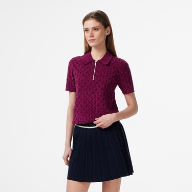  Calvin Klein Textured Kadın Mor Triko