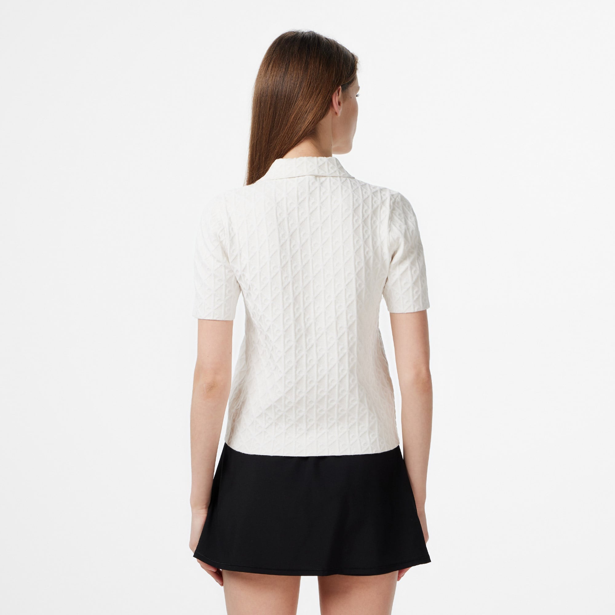 Calvin Klein Textured Kadın Beyaz Triko