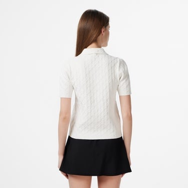  Calvin Klein Textured Kadın Beyaz Triko