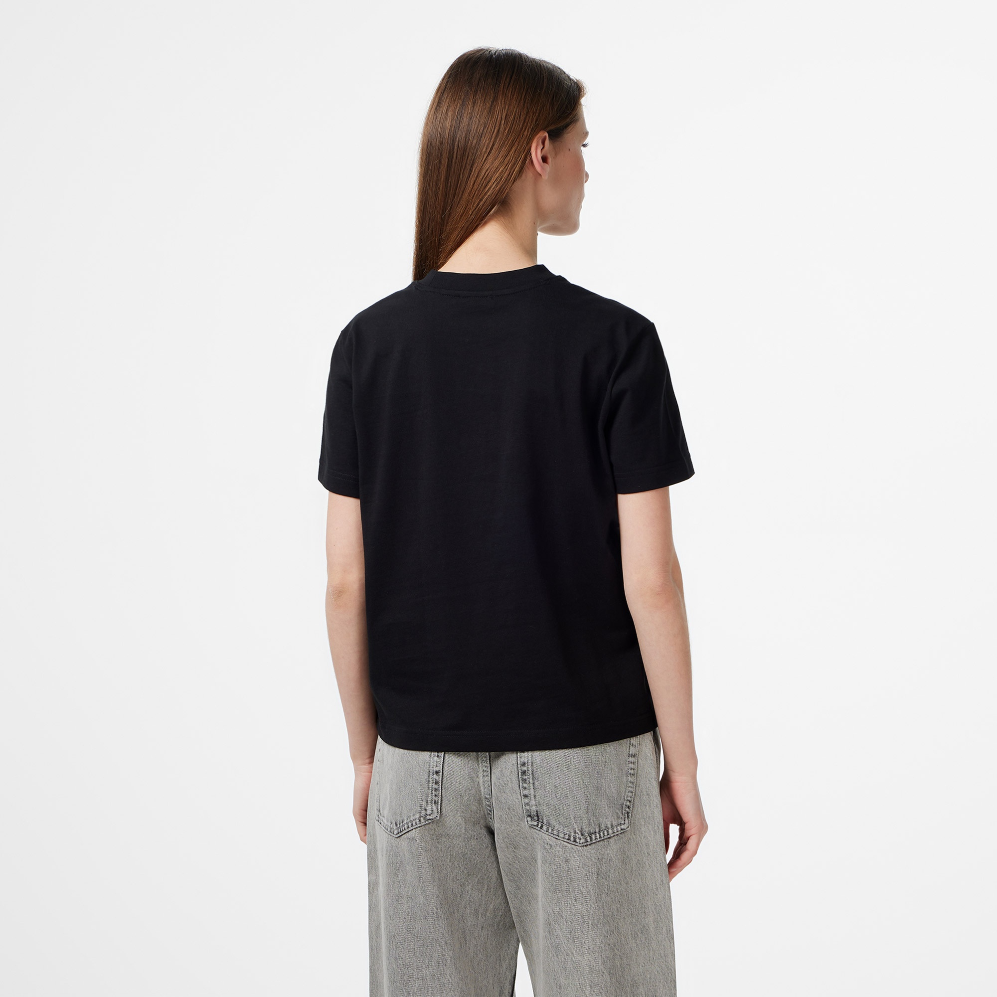 Calvin Klein Classic Monologo Metallic Kadın Siyah T-Shirt