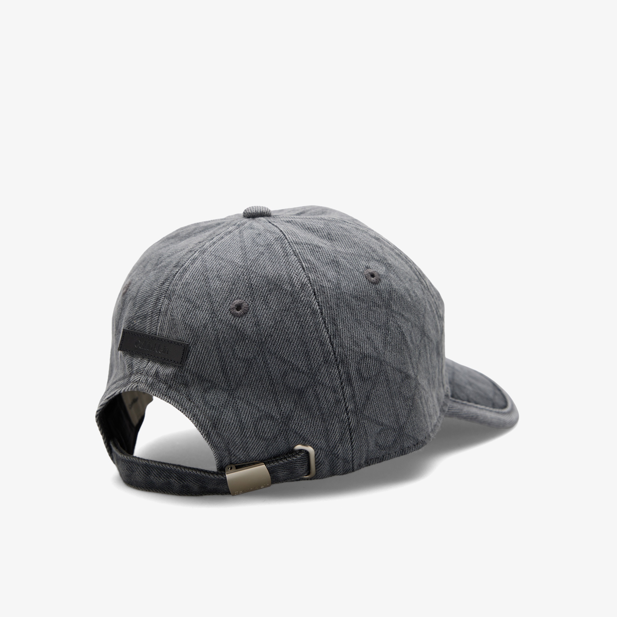 Calvin Klein Denim Emblem Burnout Patch Erkek Gri Şapka