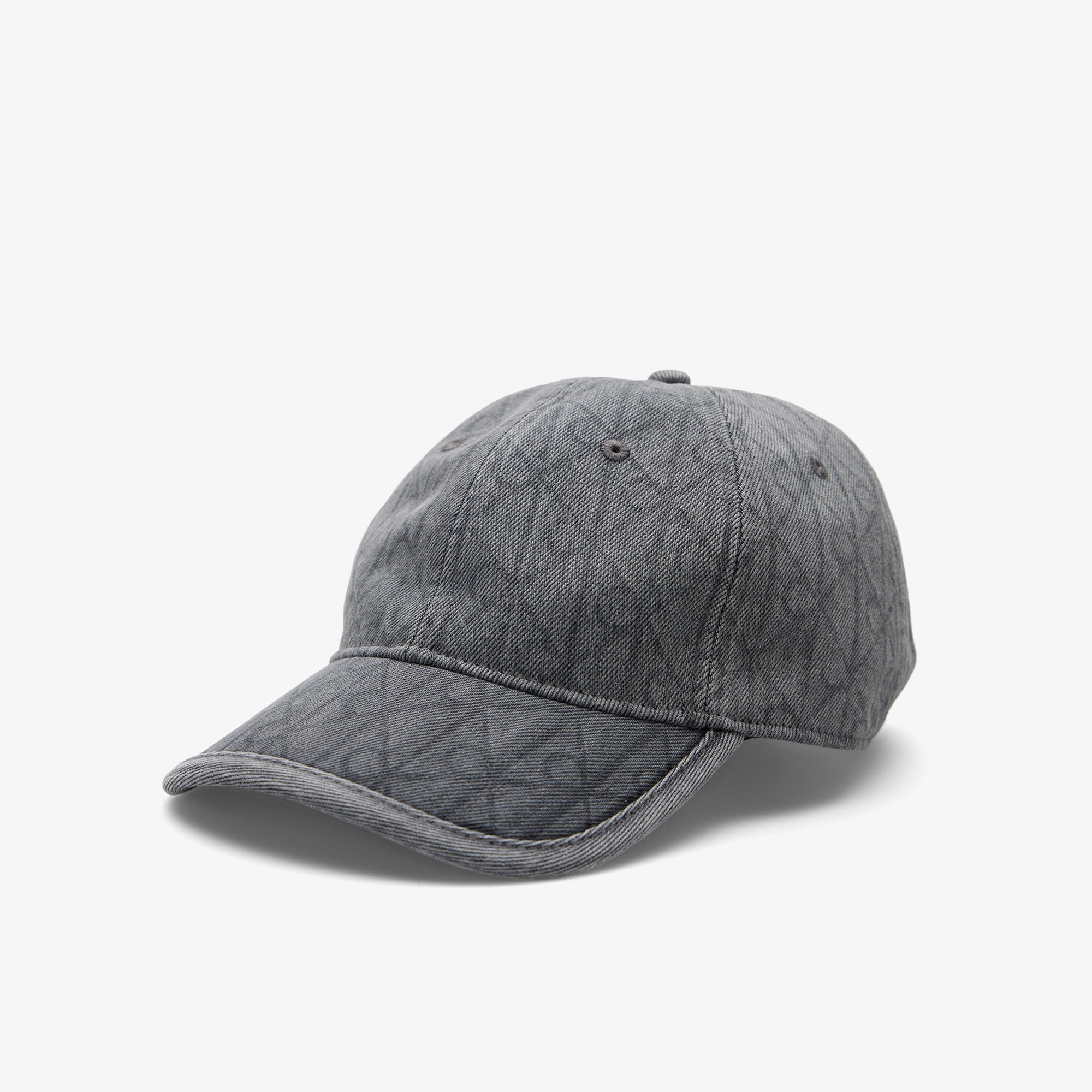 Calvin Klein Denim Emblem Burnout Patch Erkek Gri Şapka