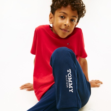  Tommy Hilfiger Monotype Print Graphic Çocuk Mavi Eşofman Altı