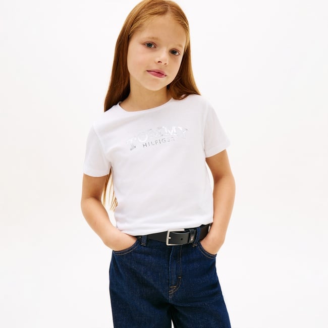  Tommy Hilfiger Tommy Foil Çocuk Beyaz T-Shirt