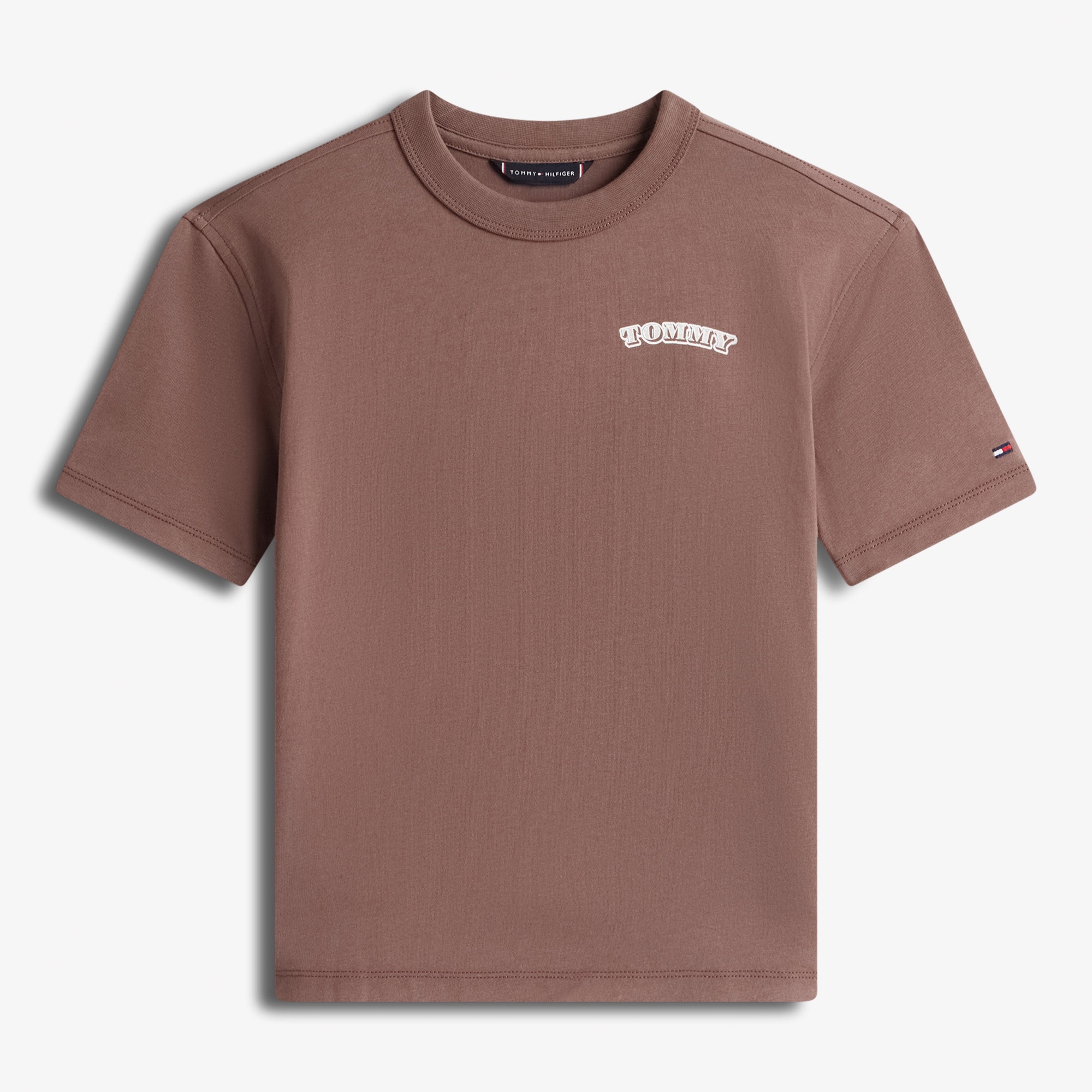 Tommy Hilfiger Puff Print Graphic Çocuk Kahverengi T-Shirt