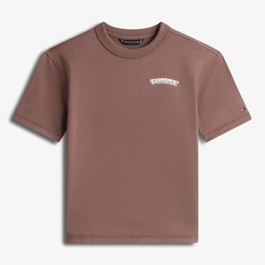  Tommy Hilfiger Puff Print Graphic Çocuk Kahverengi T-Shirt