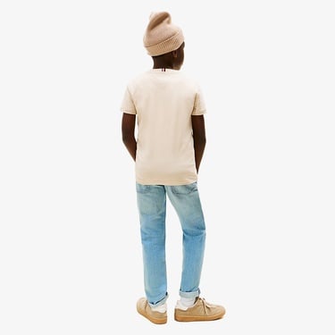  Tommy Hilfiger Monotype Print Graphic Çocuk Bej T-Shirt