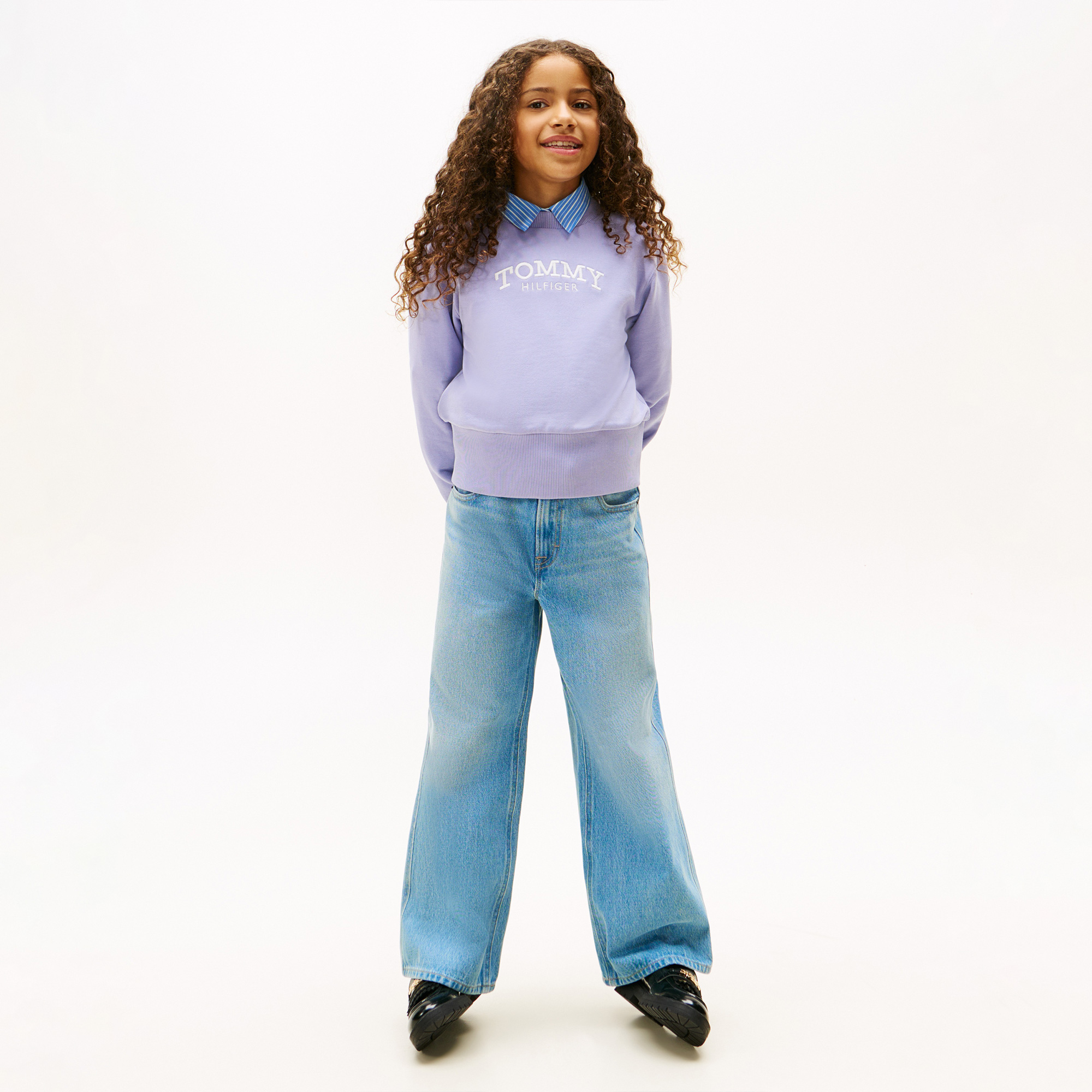 Tommy Hilfiger Graphic Çocuk Mavi Sweatshirt