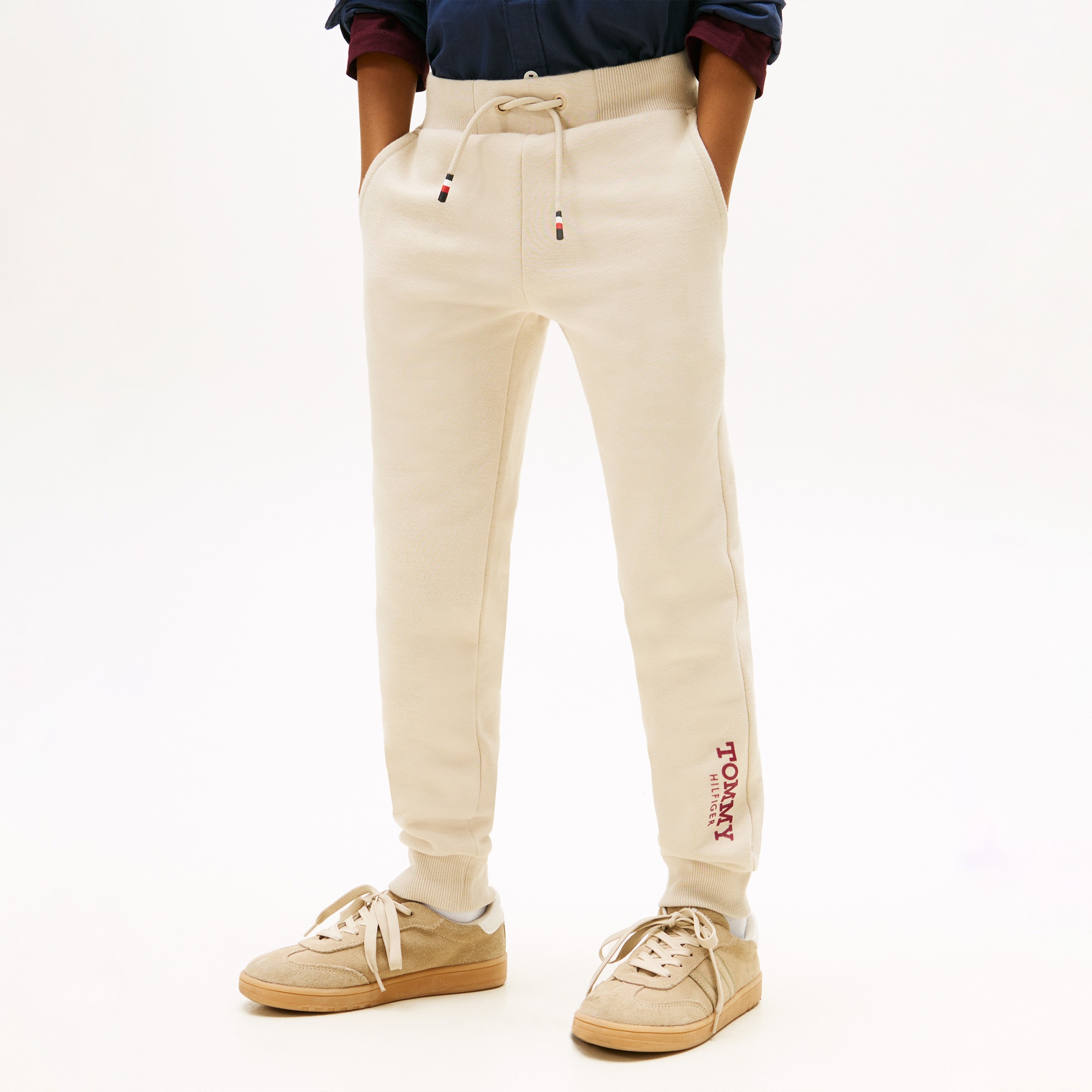 Tommy Hilfiger Monotype Print Graphic Çocuk Bej Eşofman Altı