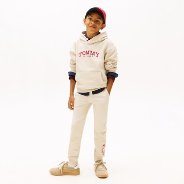  Tommy Hilfiger Monotype Print Graphic Çocuk Bej Eşofman Altı