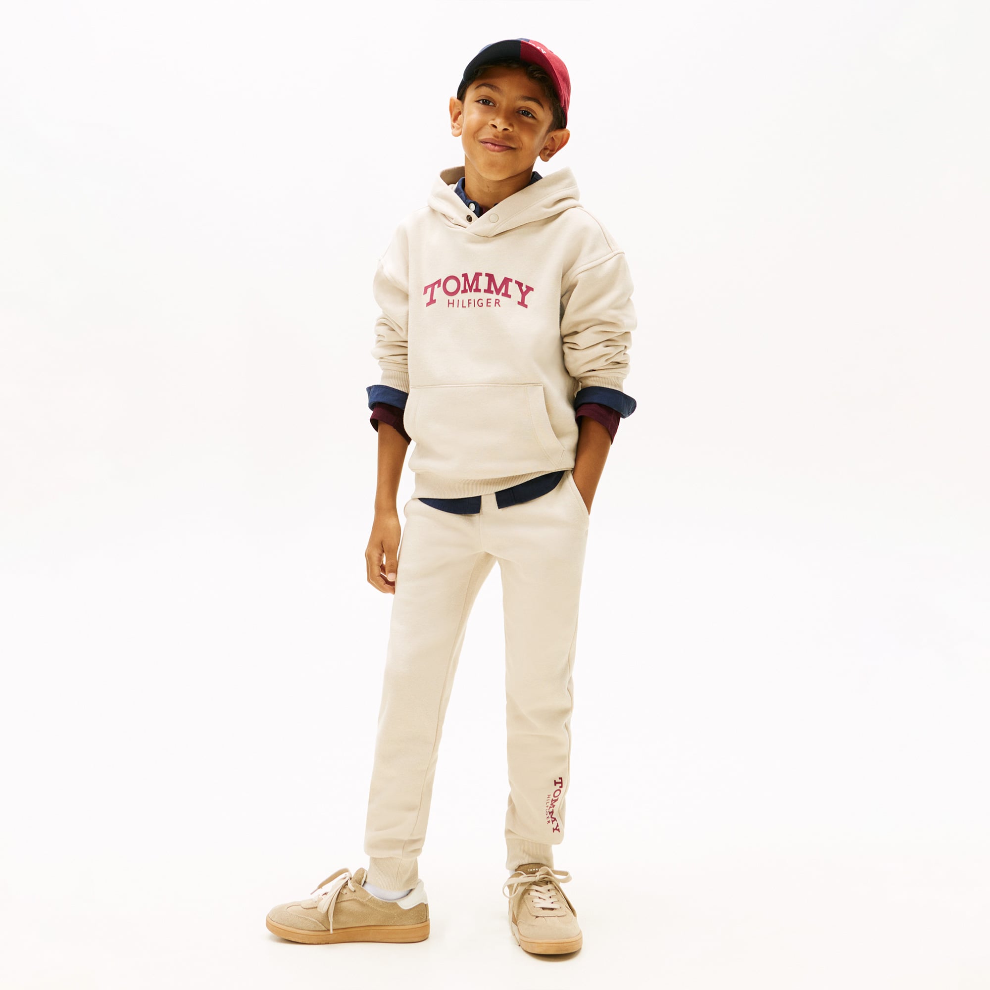  Tommy Hilfiger Monotype Print Graphic Çocuk Bej Eşofman Altı