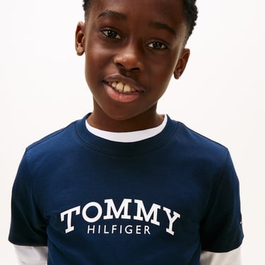  Tommy Hilfiger Monotype Çocuk Lacivert T-Shirt