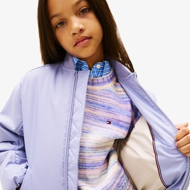  Tommy Hilfiger Padded Bomber Çocuk Mavi Ceket