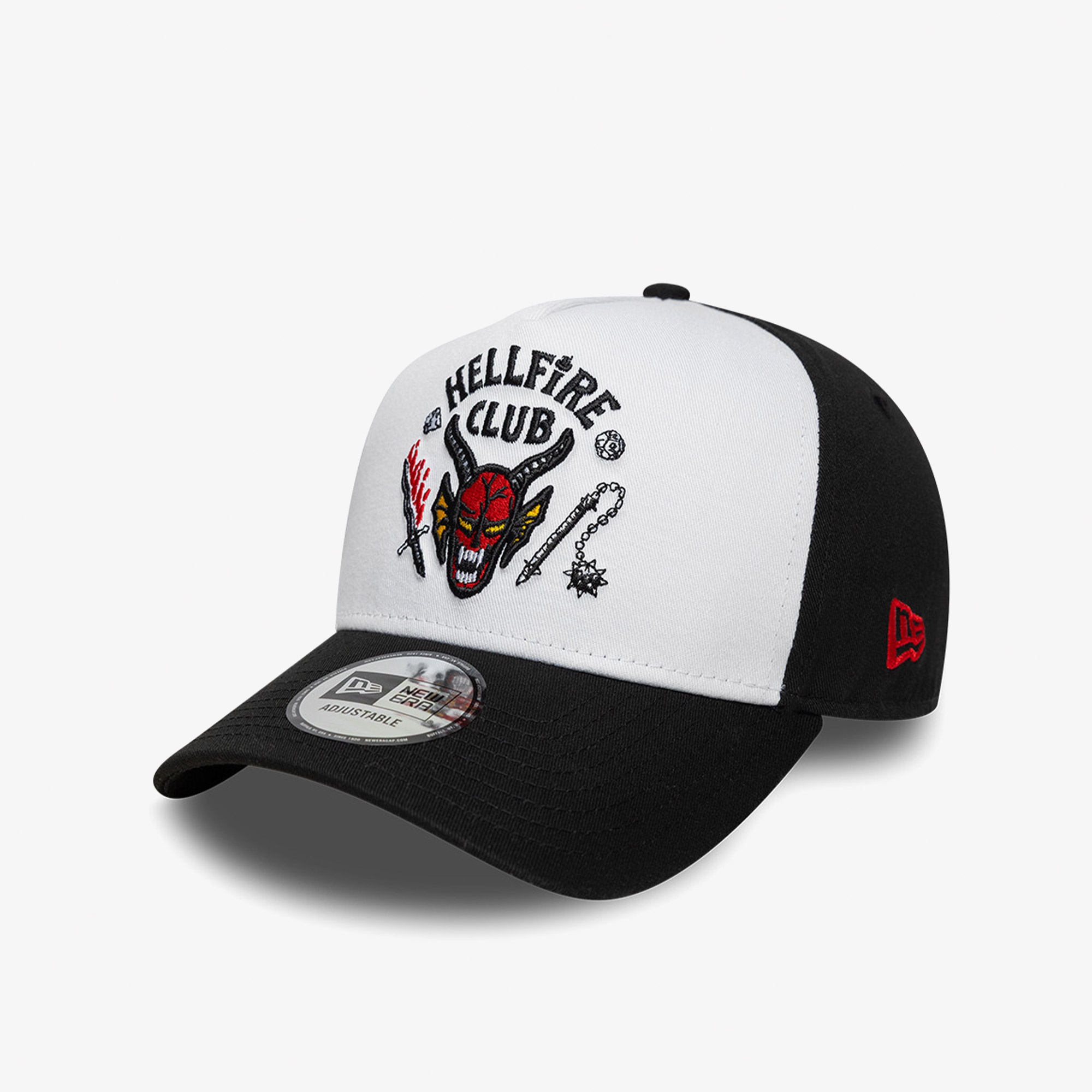 New Era Stranger Things Hellfire Club 9Forty E-Frame Unisex Siyah/Beyaz Şapka