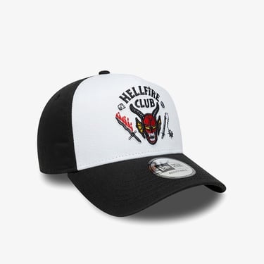  New Era Stranger Things Hellfire Club 9Forty E-Frame Unisex Siyah/Beyaz Şapka