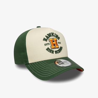  New Era Stranger Things Hawkings High 9Forty Unisex Yeşil Şapka