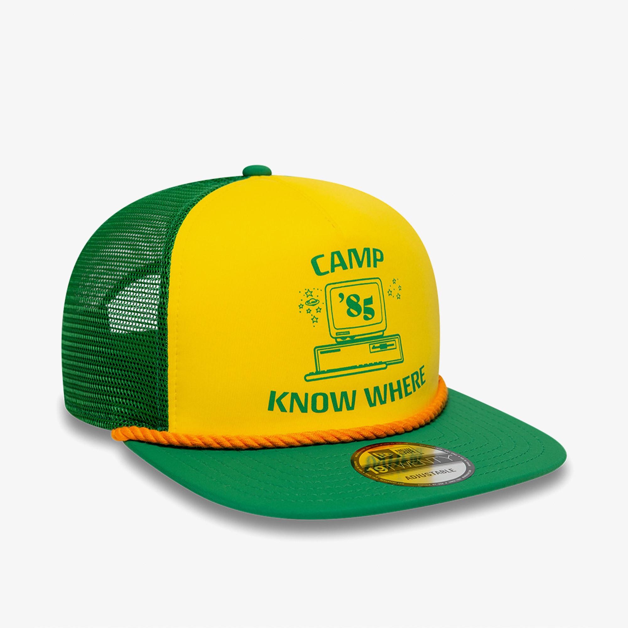 New Era Stranger Things 19Twenty Trucker Snapback Unisex Yeşil/Sarı Şapka