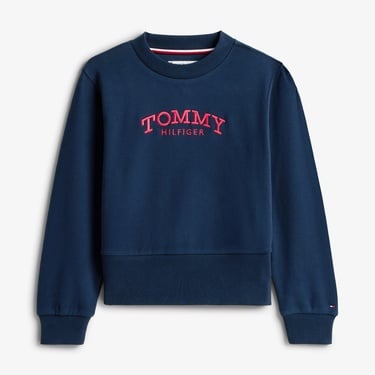  Tommy Hilfiger Crew Neck Çocuk Mavi Sweatshirt