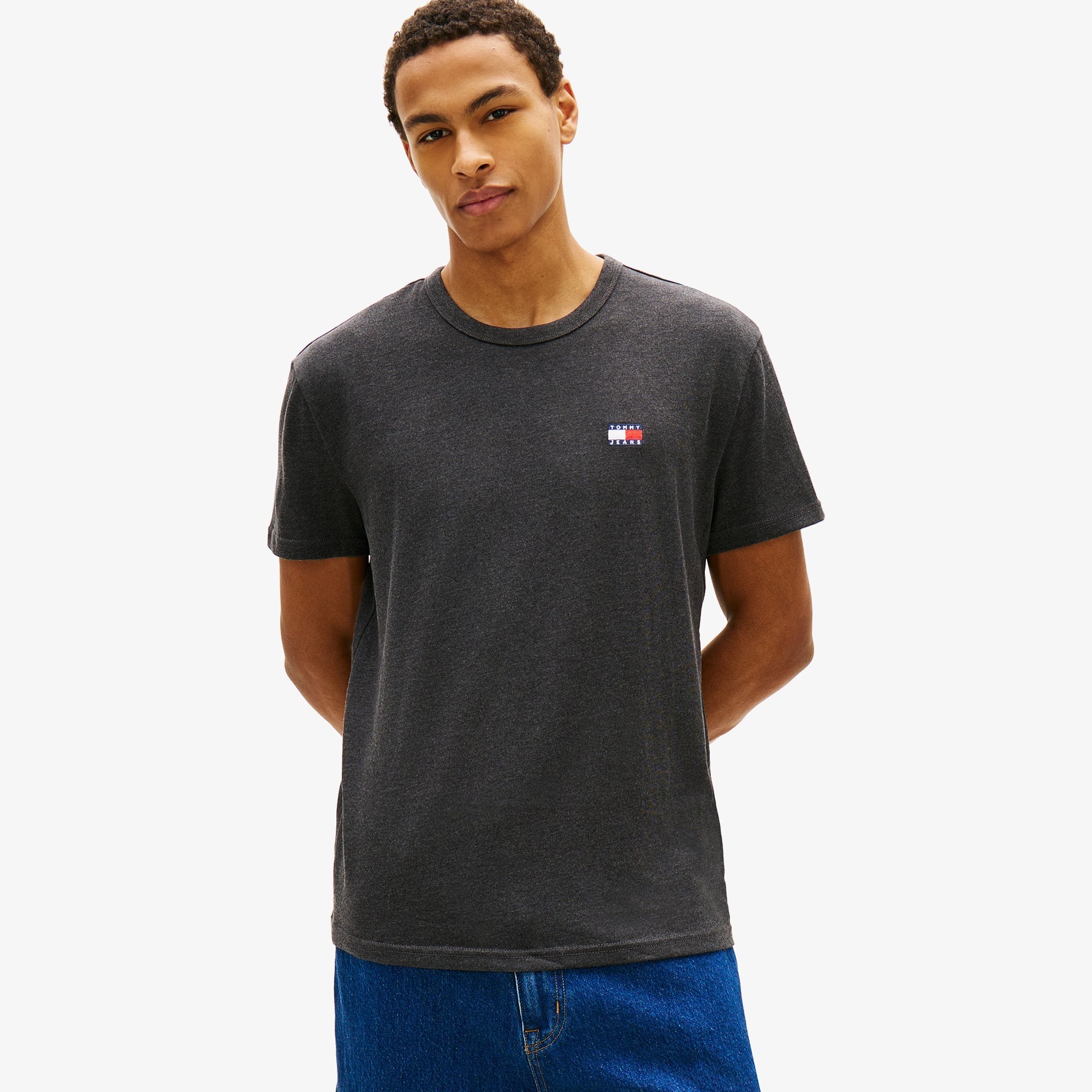 Tommy Hilfiger Regular Badge Erkek Siyah T-Shirt