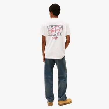  Tommy Hilfiger Signature Erkek Beyaz T-Shirt
