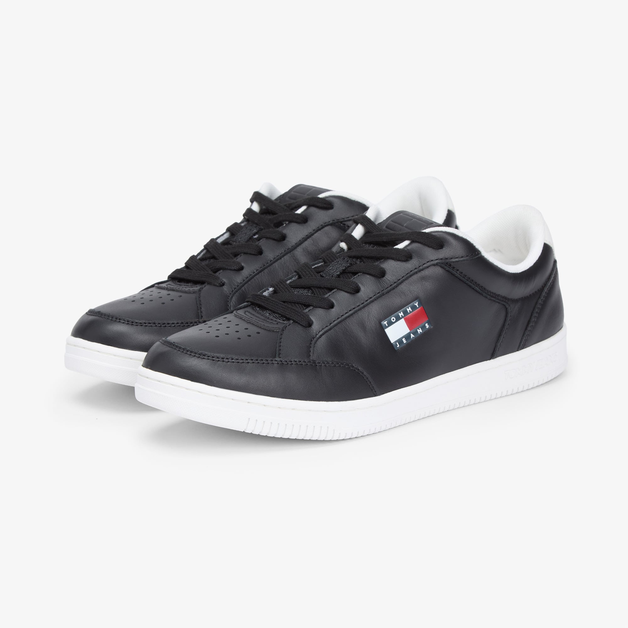 Tommy Hilfiger Cupsole Deri Erkek Siyah Spor Ayakkabı