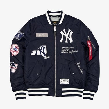  New Era x Alpha Industries New York Yankees Erkek Lacivert Bomber Ceket