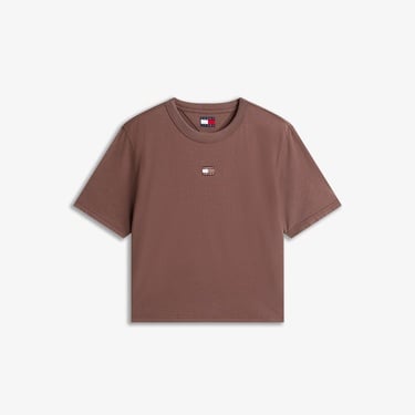  Tommy Hilfiger Bxy Badge Kadın Kahverengi T-Shirt