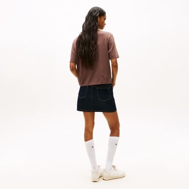  Tommy Hilfiger Bxy Badge Kadın Kahverengi T-Shirt