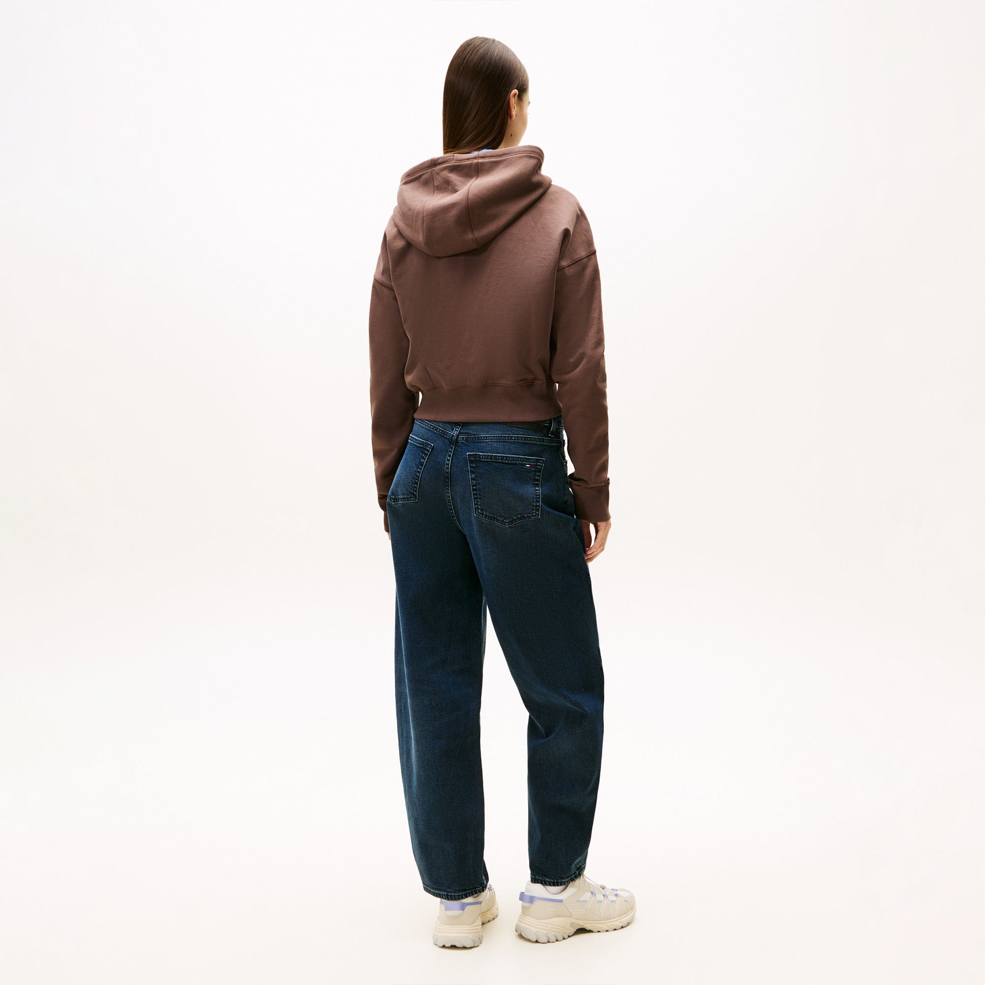 Tommy Hilfiger Badge Kadın Kahverengi Eşofman Üstü