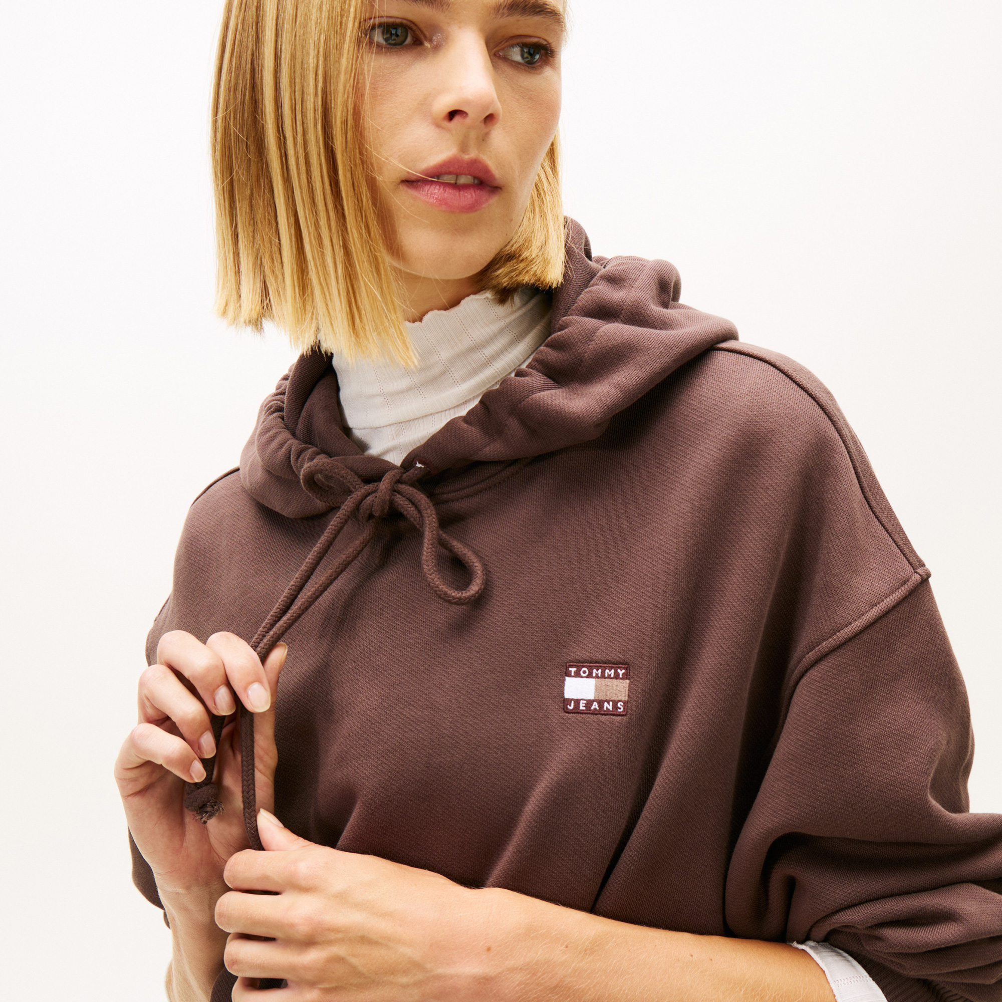 Tommy Hilfiger Bxy Badge Kadın Kahverengi Sweatshirt